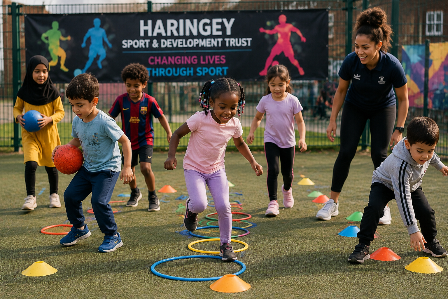 Children and young people taking their first steps in sport